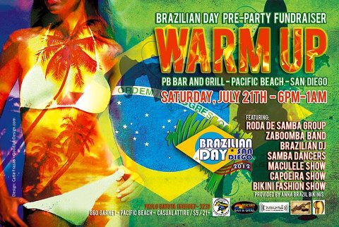 Brazilian Day Pre-Party San Diego Pacific Beach Bar & Grill – July 21st Saturday